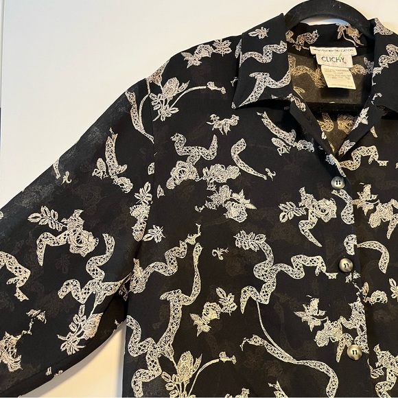 Clichy | Vintage Sheer Button Up Shirt - Picture 2 of 13